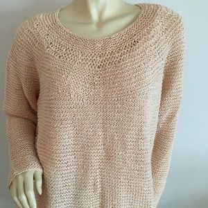 Gap long sleeved linen chunky hand knit sweater size medium